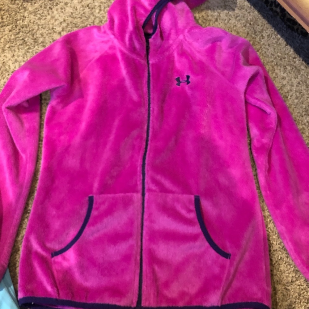 Girls under armour fleece hooded jacket